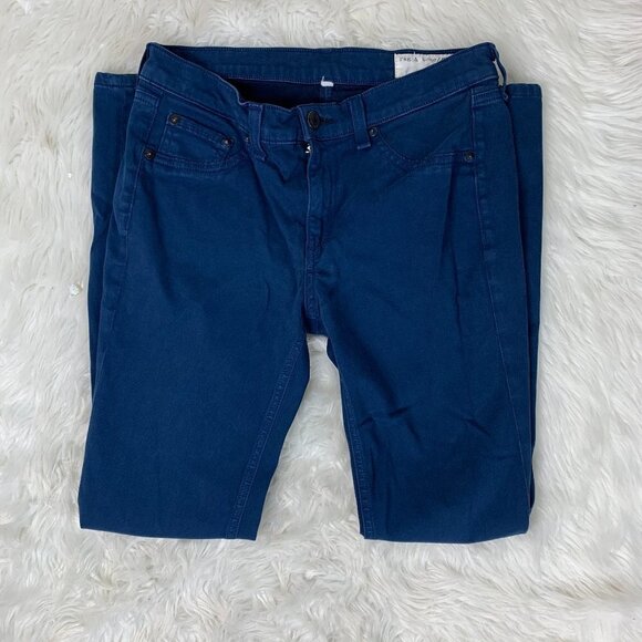 Rag & Bone Skinny Jeans Size 27 Blue 5-Pocket Zipper Button Closure - Picture 3 of 9